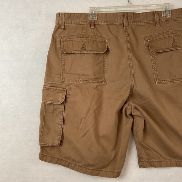 Levi Strauss Signature Shorts Mens 40 Tan Khaki Cargo Pockets Flat‎ Front - Picture 5 of 14